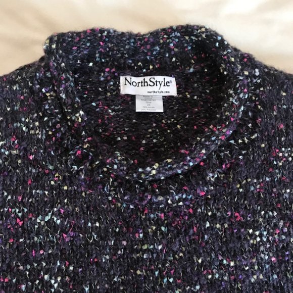 EUC North Style multicolor marled knit Pullover Sweater, 2X - Picture 6 of 7